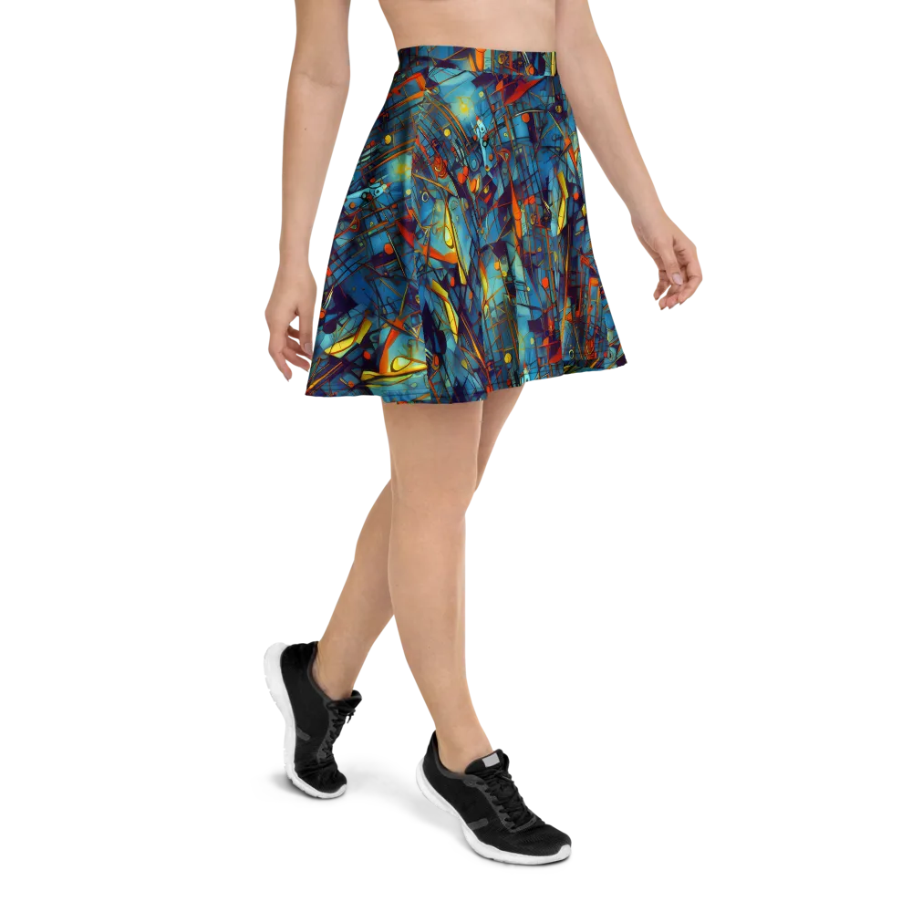 Abstract Eddy on Skater Skirt — Right