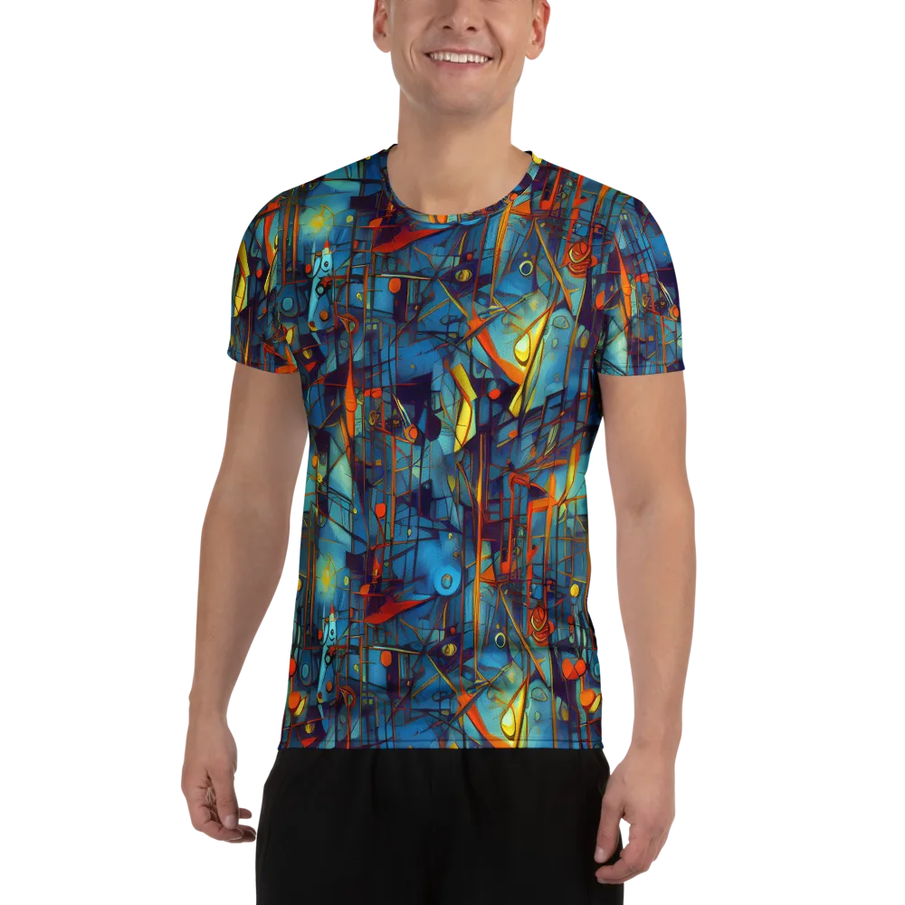 Abstract Eddy on Men's Athletic T-Shirt — Front