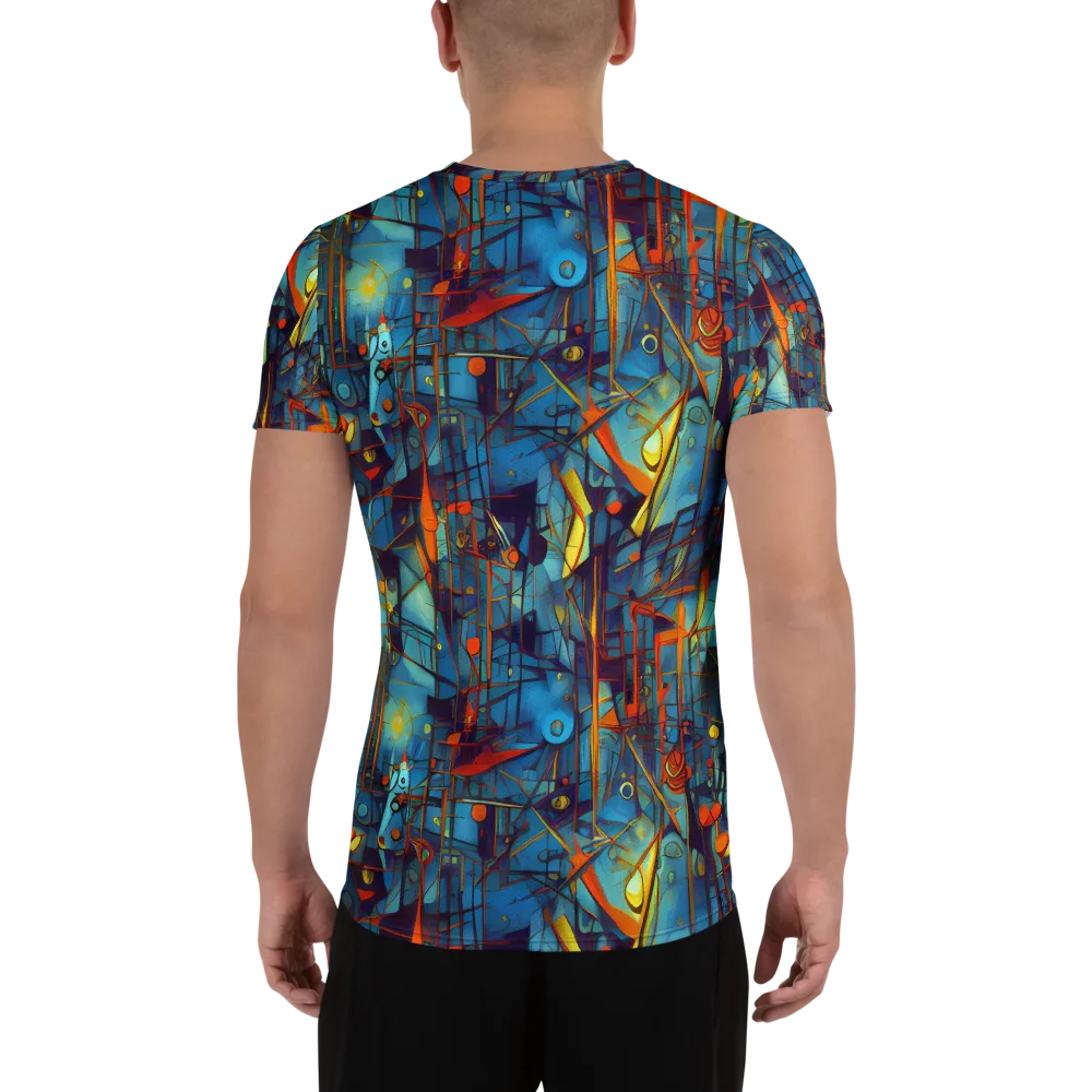Abstract Eddy on Men's Athletic T-Shirt — Back