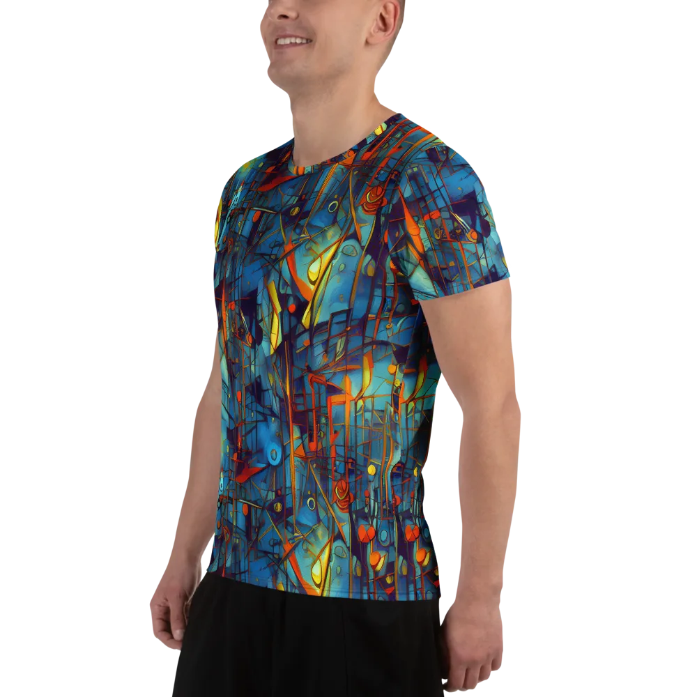 Abstract Eddy on Men's Athletic T-Shirt — Left