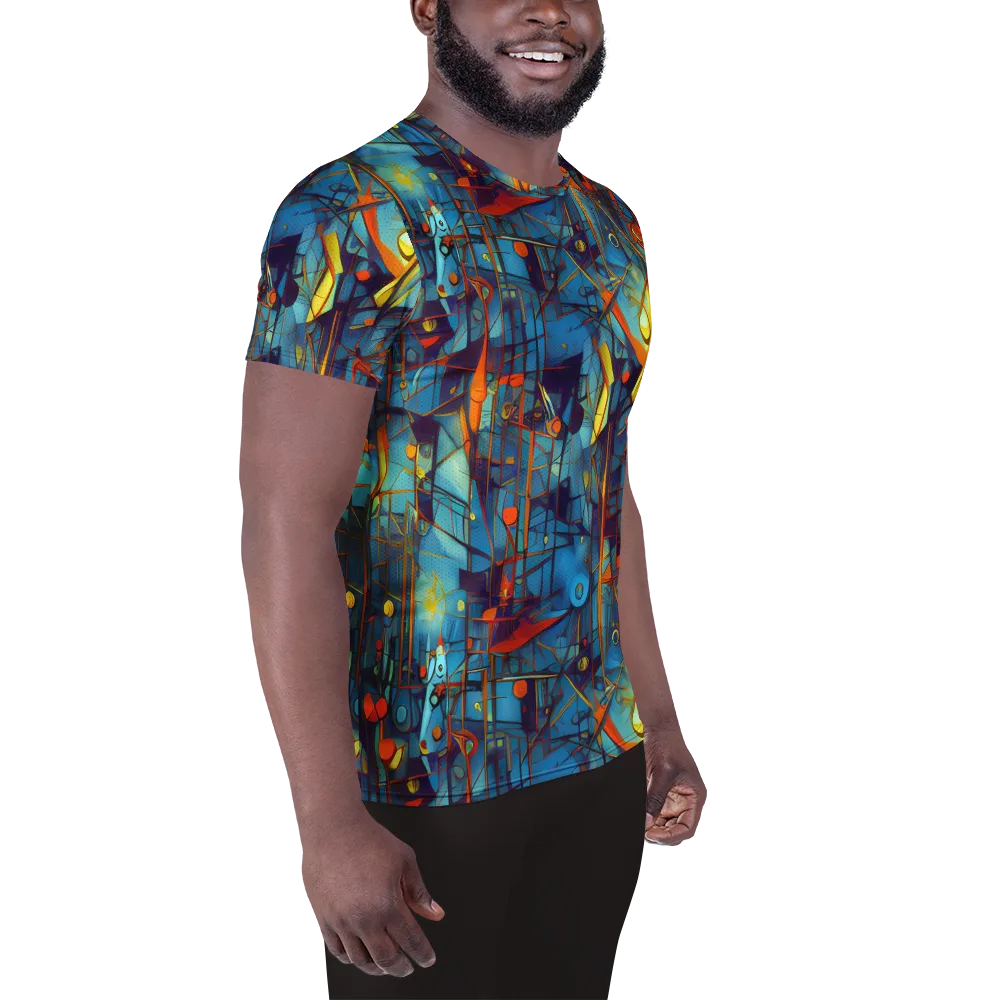 Abstract Eddy on Men's Athletic T-Shirt — Right