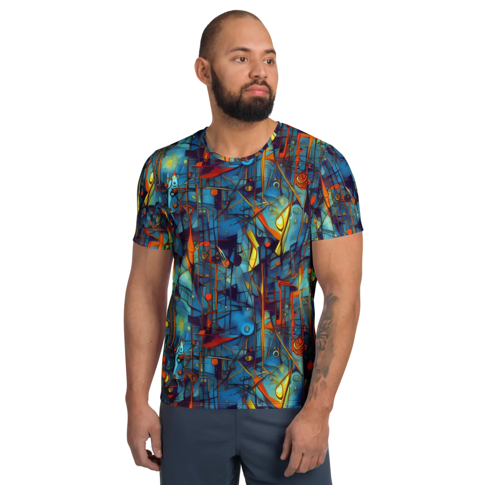 Abstract Eddy on Men's Athletic T-Shirt — Front