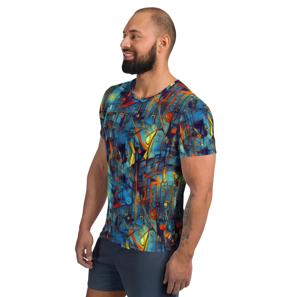 Abstract Eddy on Men's Athletic T-Shirt — Left