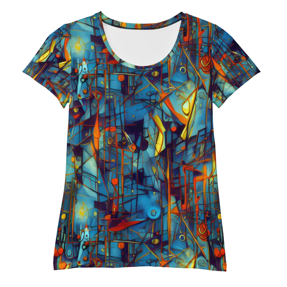 Abstract Eddy on Women's Athletic T-Shirt — Front