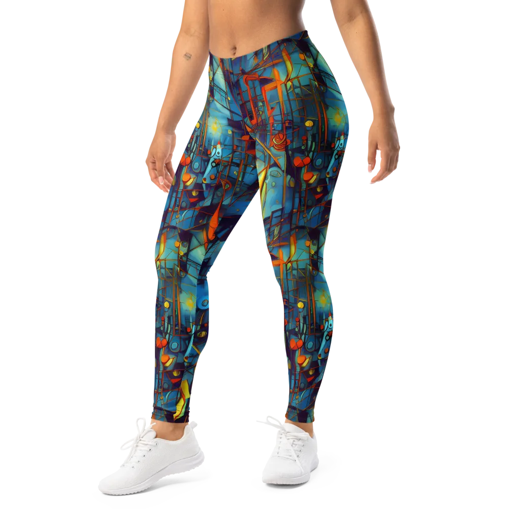 Abstract Eddy on Leggings — Left Front