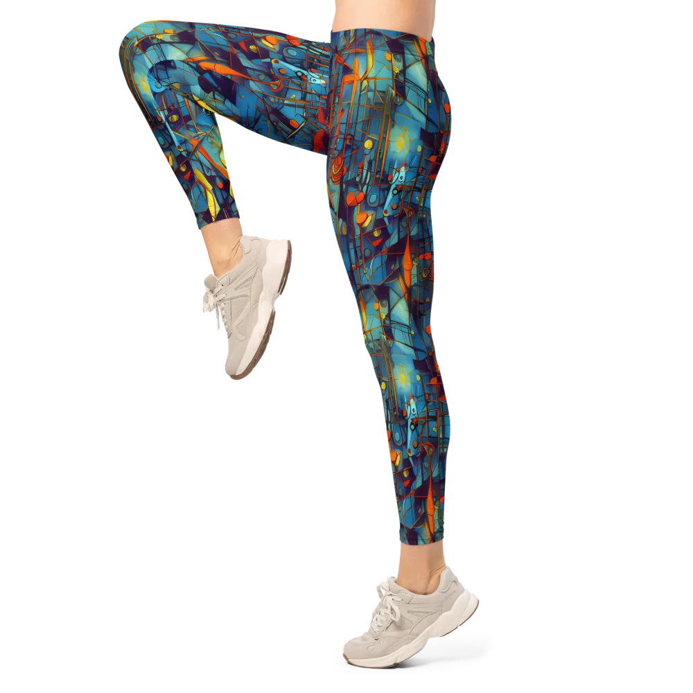 Abstract Eddy on Leggings — Left