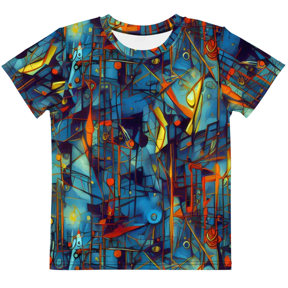 Abstract Eddy on Kids Crew Neck T-Shirt — Front