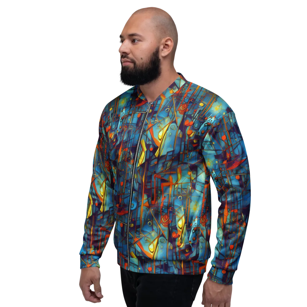 Abstract Eddy on Bomber Jacket — Left