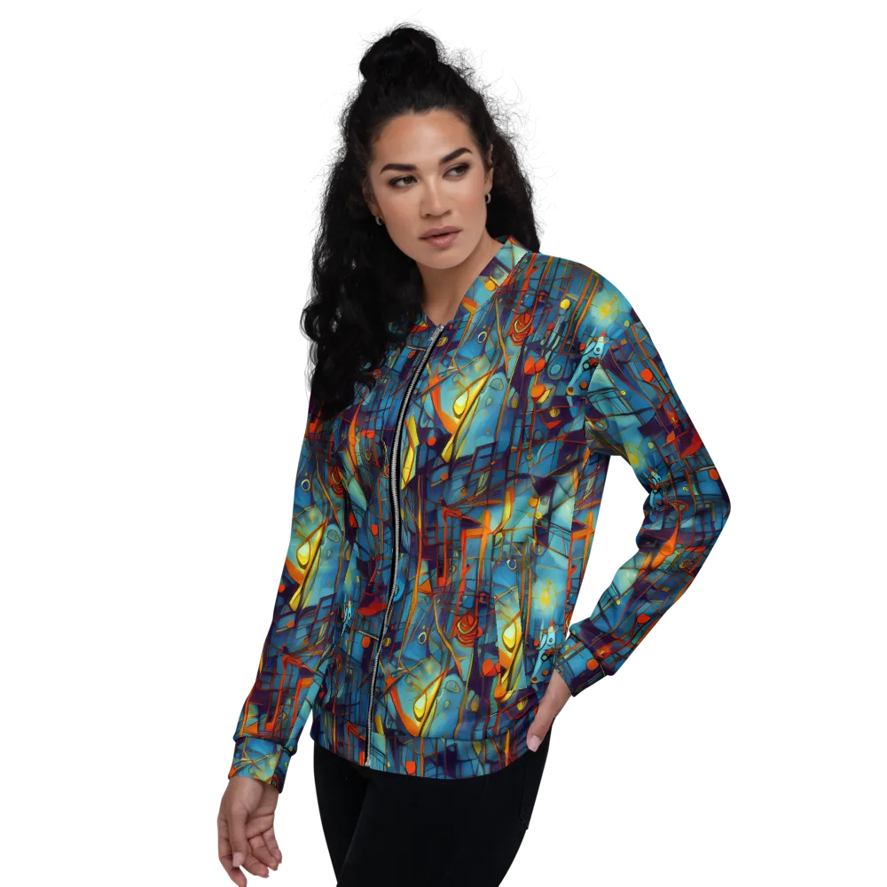 Abstract Eddy on Bomber Jacket — Left