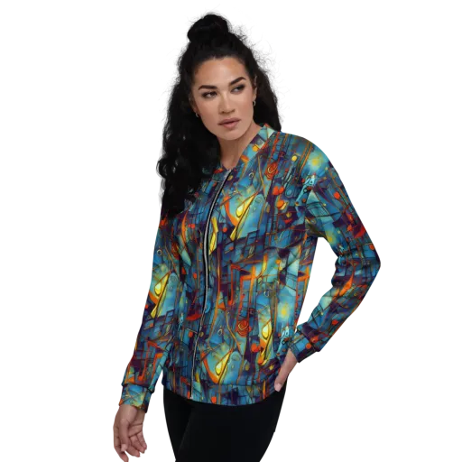 Abstract Eddy on a Bomber Jacket