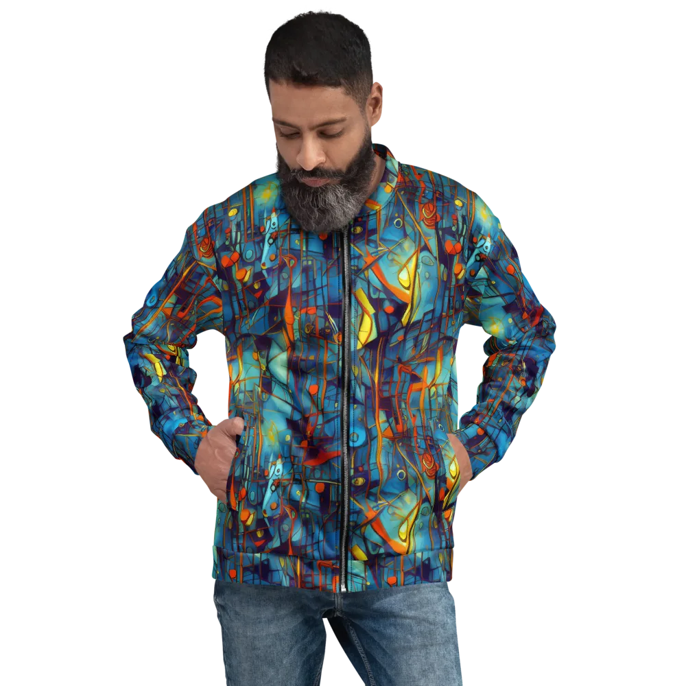 Abstract Eddy on Bomber Jacket — Front