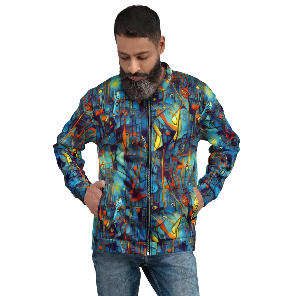 Abstract Eddy on Bomber Jacket — Front