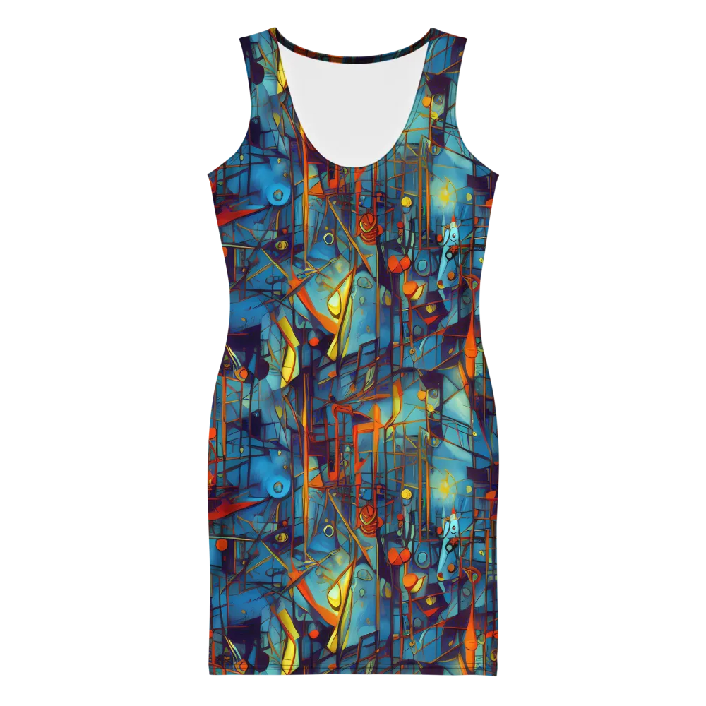Abstract Eddy on Bodycon Dress — Front