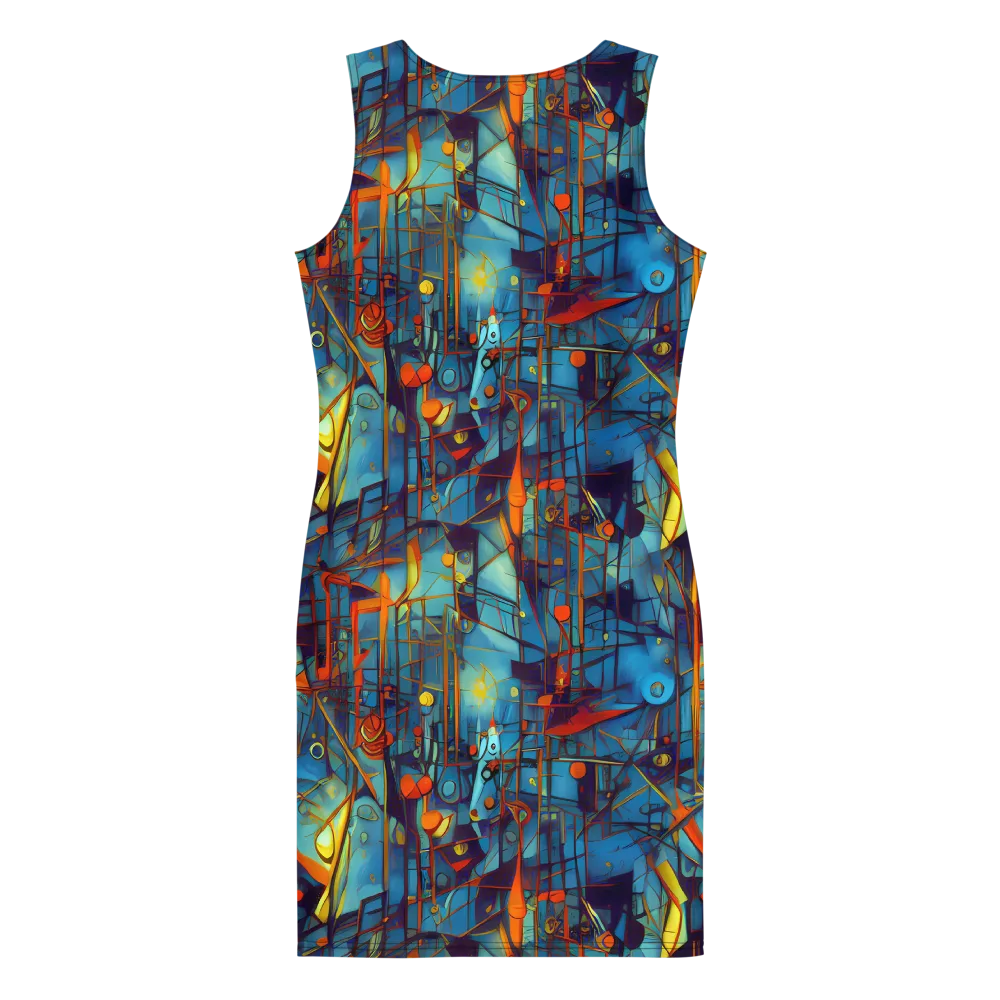 Abstract Eddy on Bodycon Dress — Back
