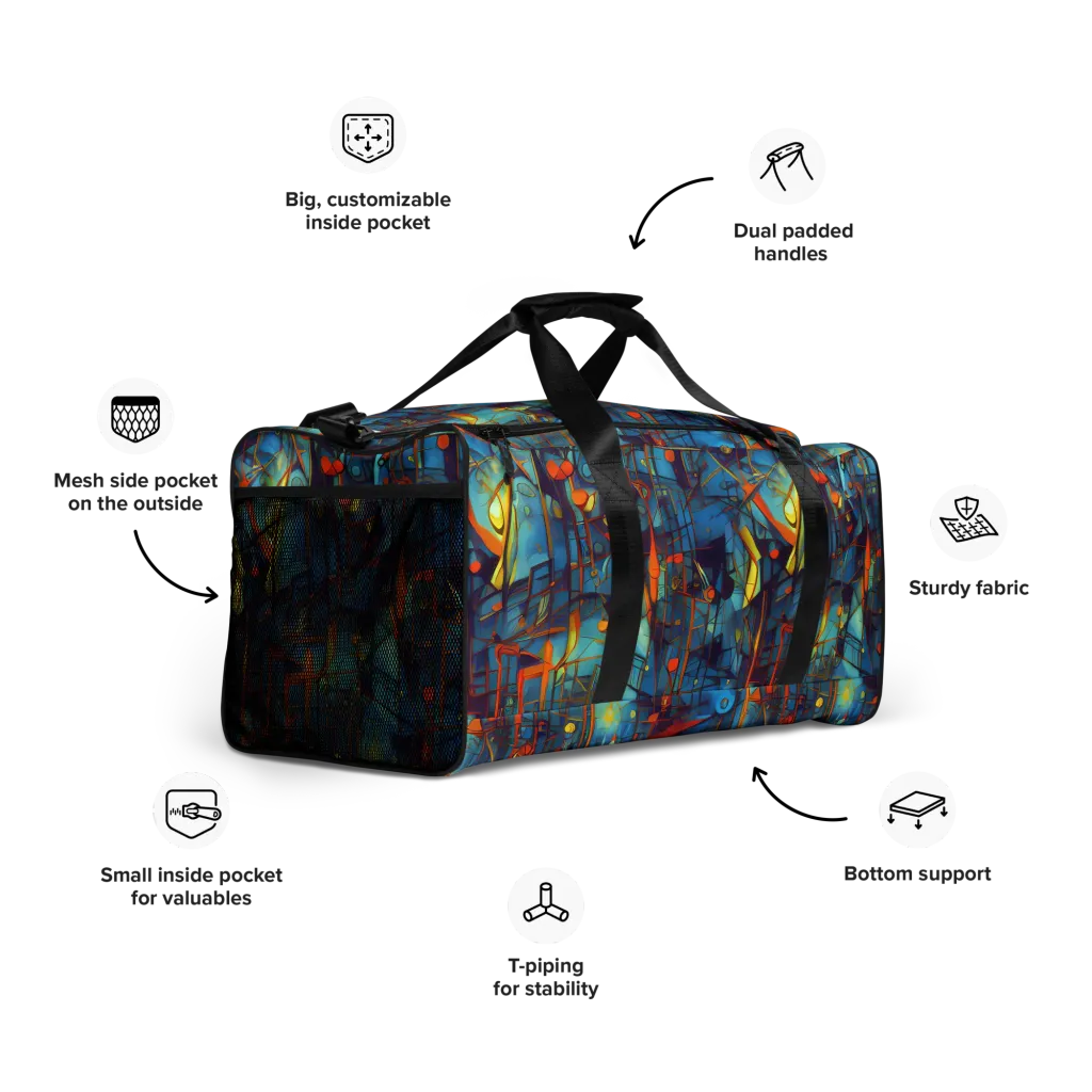 Abstract Eddy on Duffle Bag — Right Front