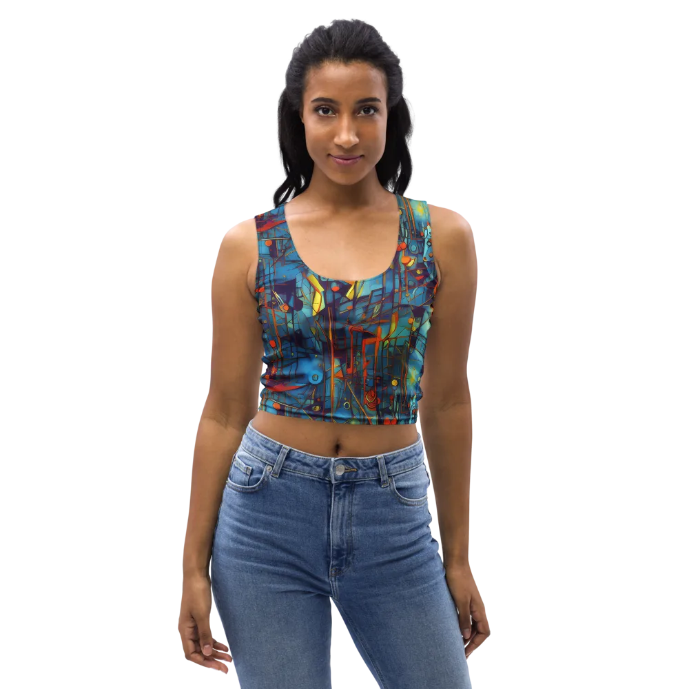 Abstract Eddy on Crop Top — Front