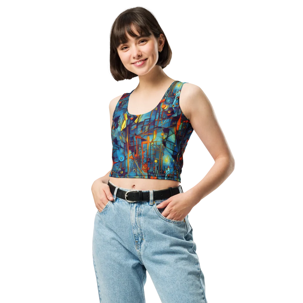 Abstract Eddy on Crop Top — Front