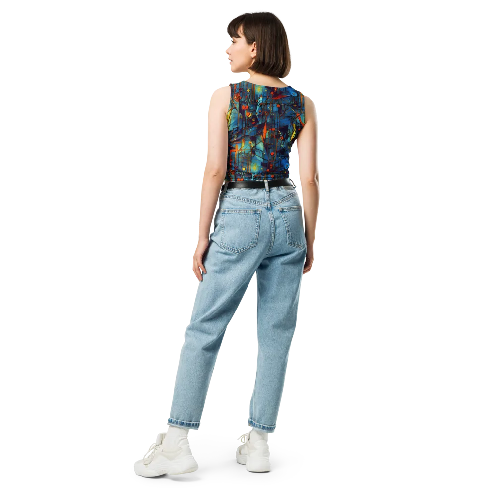 Abstract Eddy on Crop Top — Back