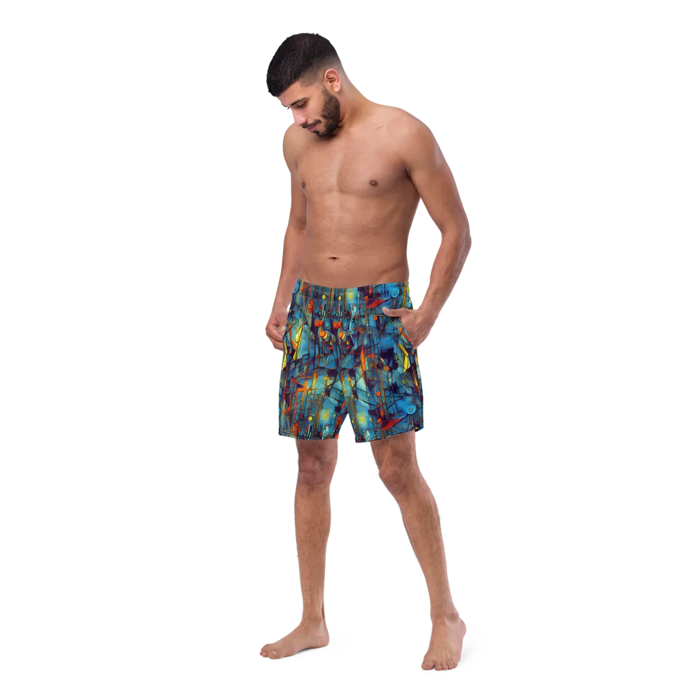 Abstract Eddy on Swim Trunks — Left Front