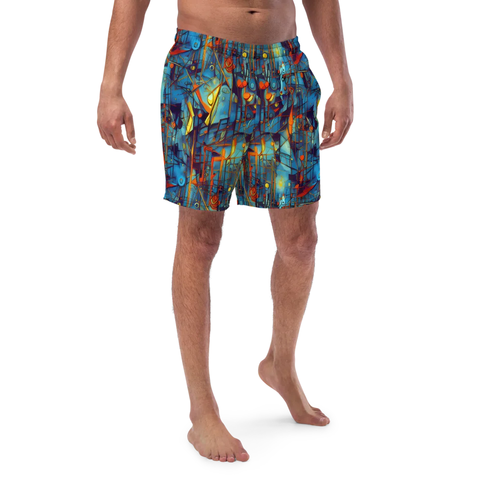 Abstract Eddy on Swim Trunks — Front