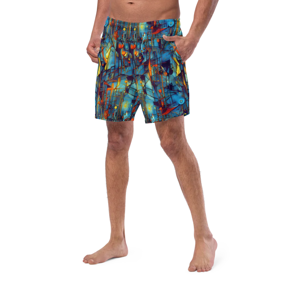 Abstract Eddy on Swim Trunks — Left Front