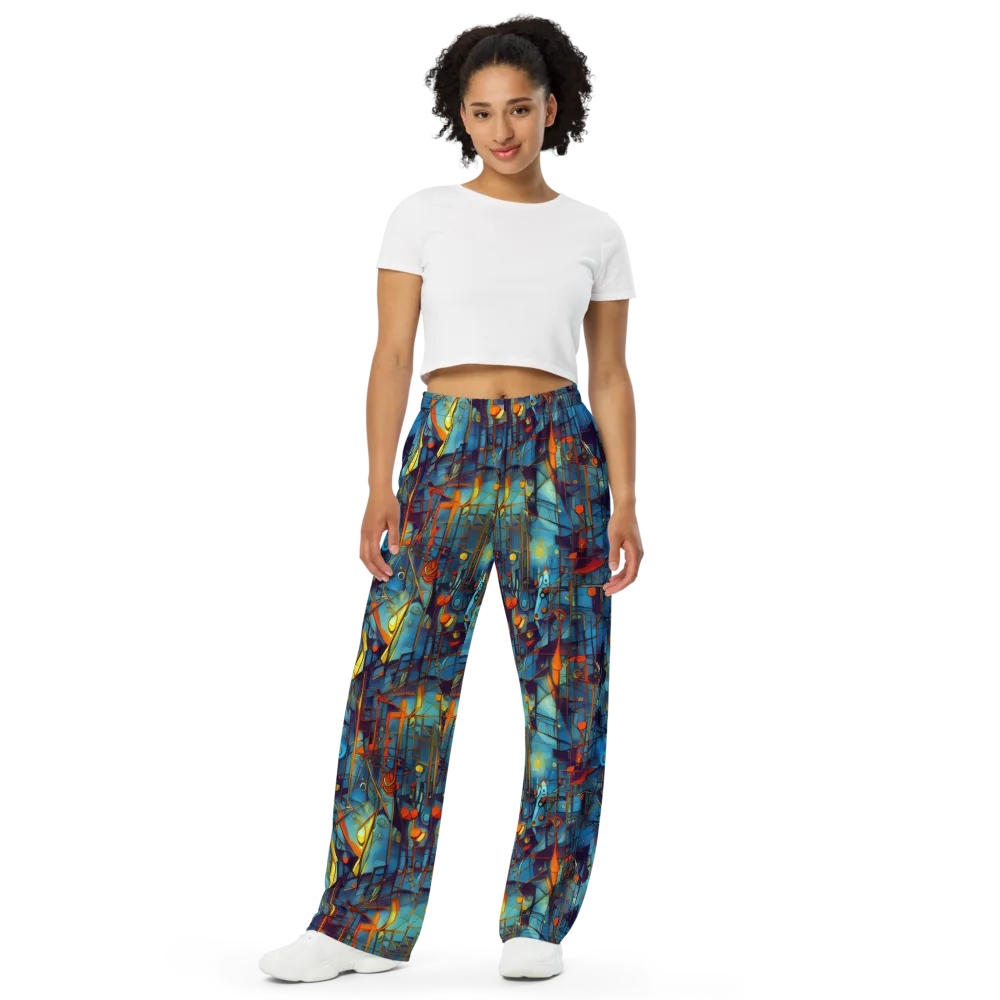 Abstract Eddy on Wide-Leg Pants — Front