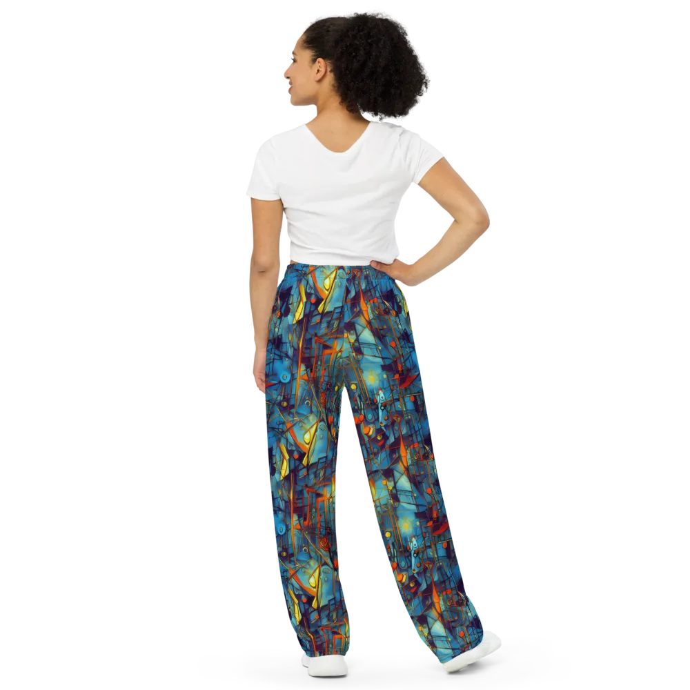 Abstract Eddy on Wide-Leg Pants — Back