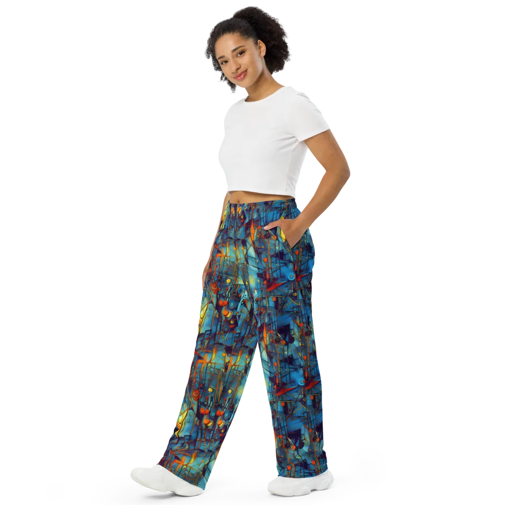 Abstract Eddy on Wide-Leg Pants — Left Front