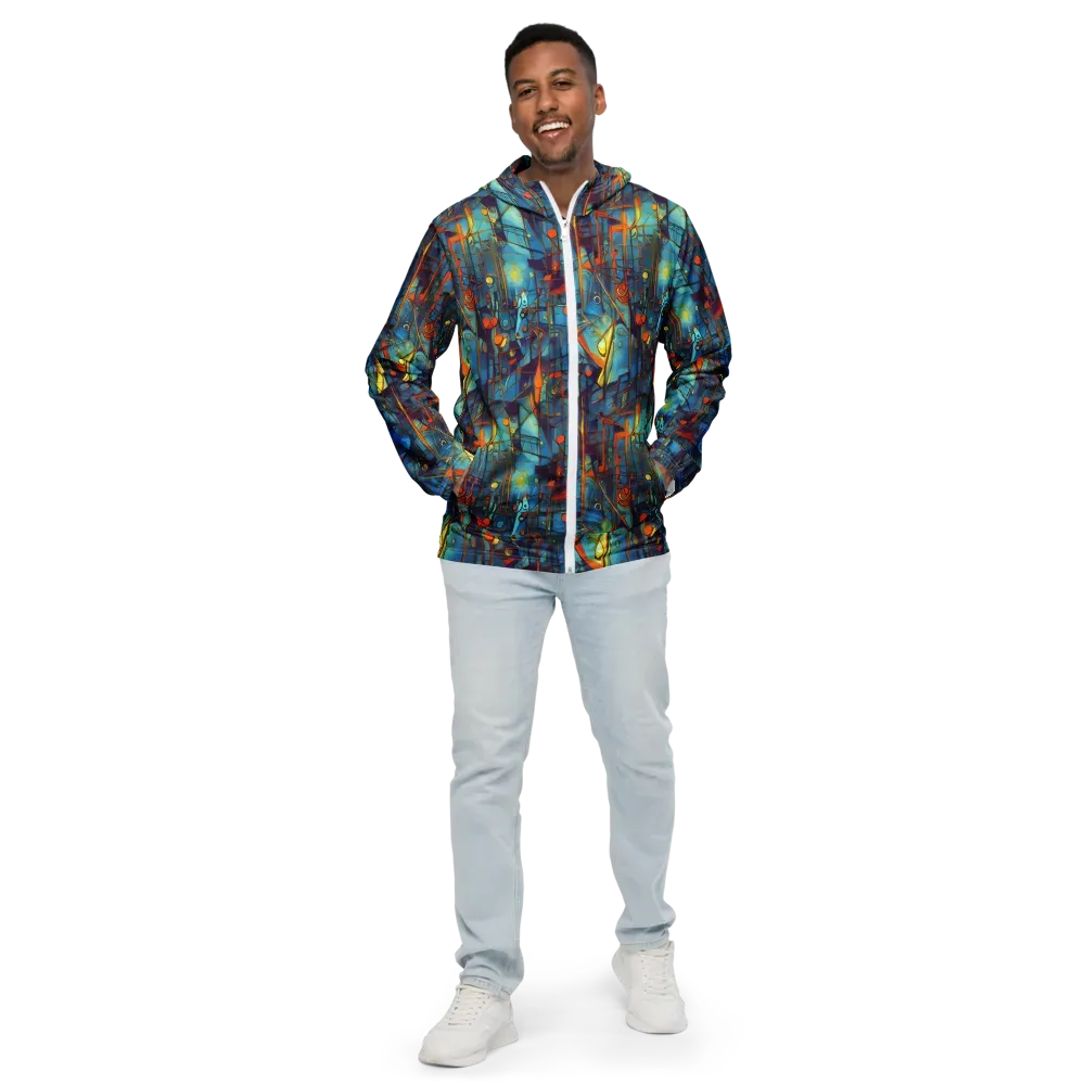 Abstract Eddy on Men's Windbreaker — Front