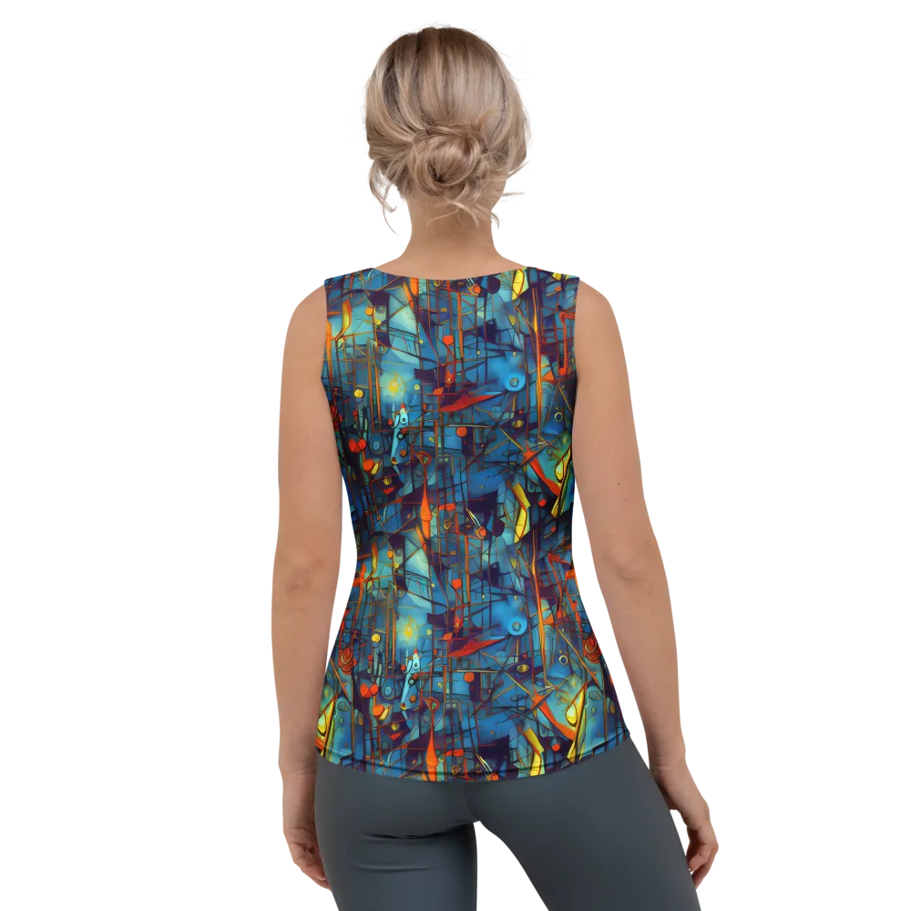Abstract Eddy on Women's Tank Top — Back