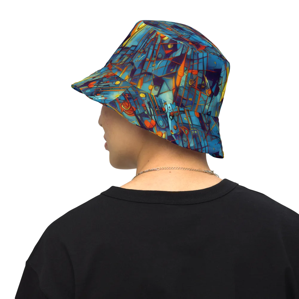 Abstract Eddy on Reversible Bucket Hat — Back Inside