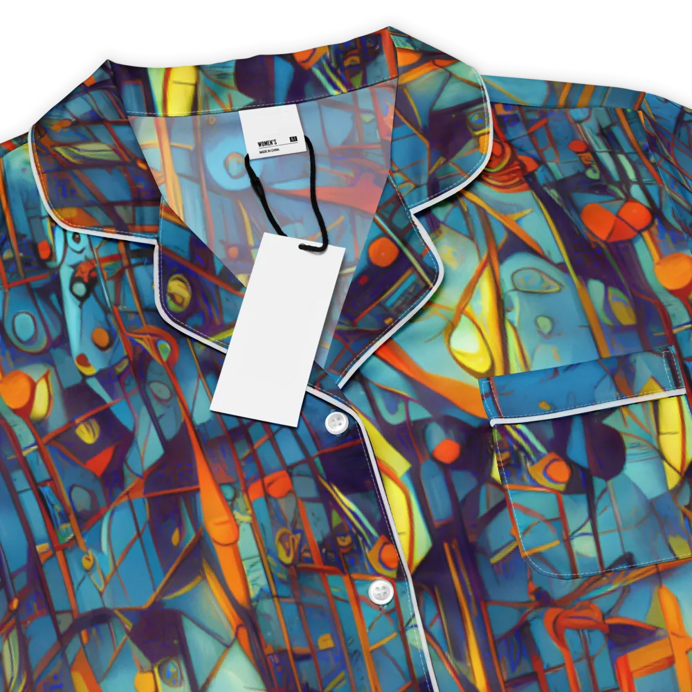 Abstract Eddy on Women's Short Sleeve Pajama Top — Product details