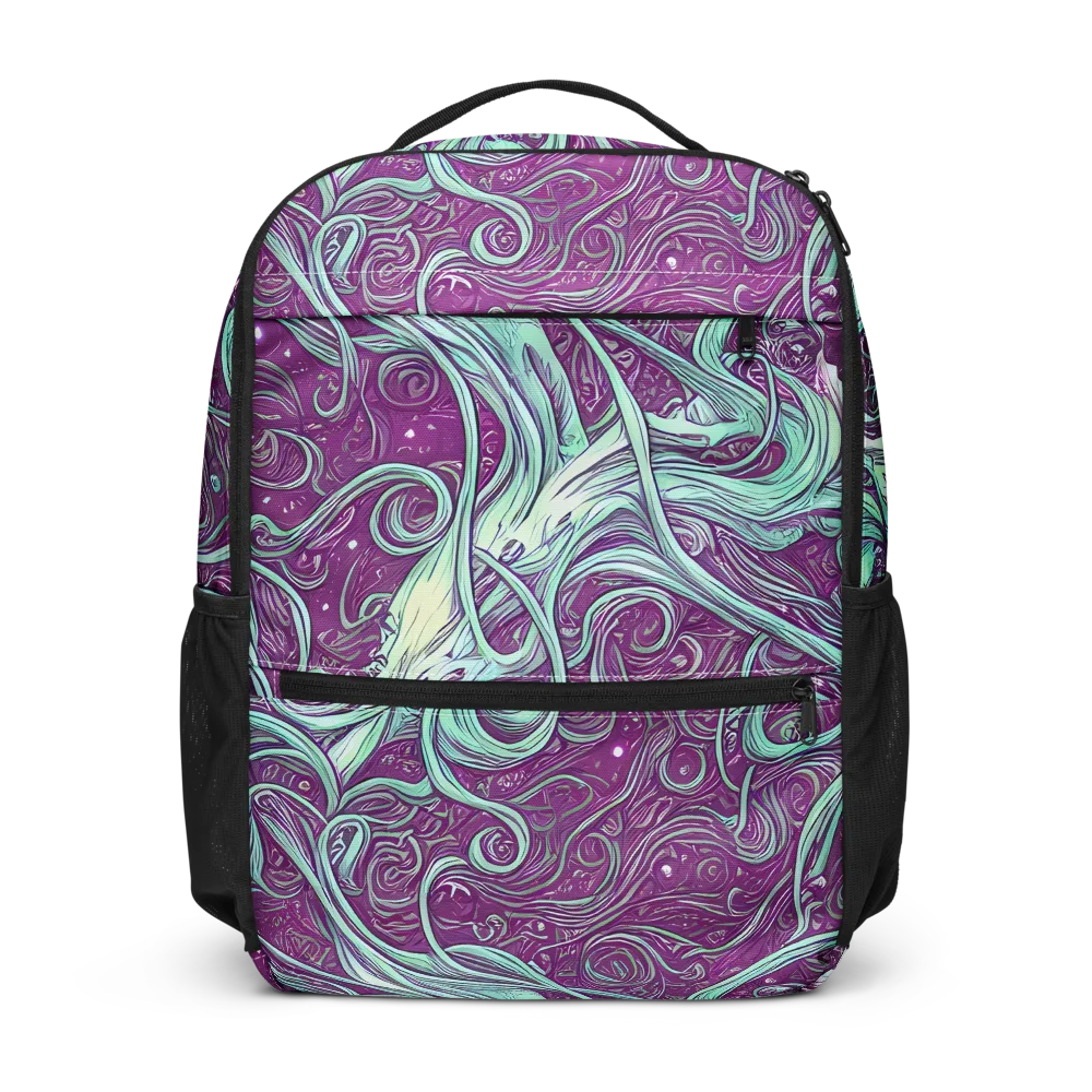 Temple Swirls on Utility Backpack — Front