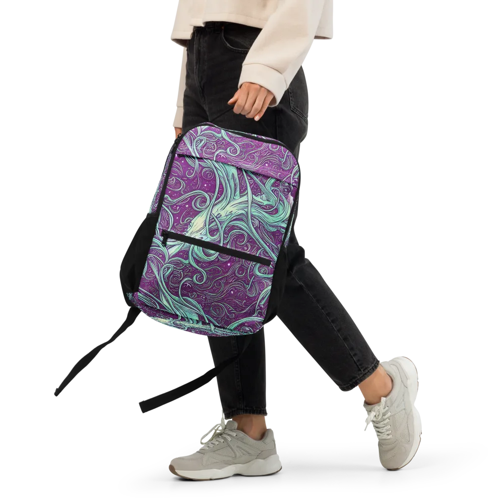 Temple Swirls on Utility Backpack — Front