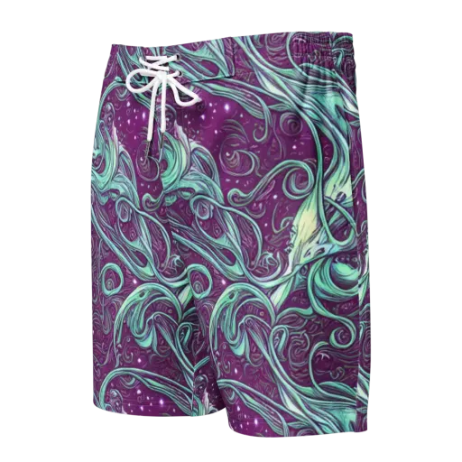 Temple Swirls on a Men's Board Shorts