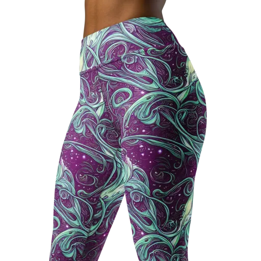 Temple Swirls on a Yoga Leggings