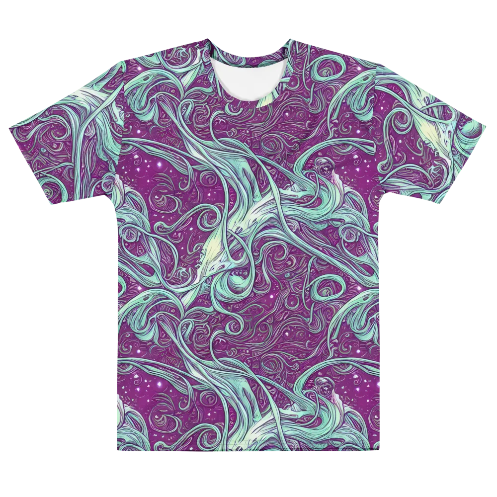Temple Swirls on Men's Cotton Crew Neck T-Shirt — Front