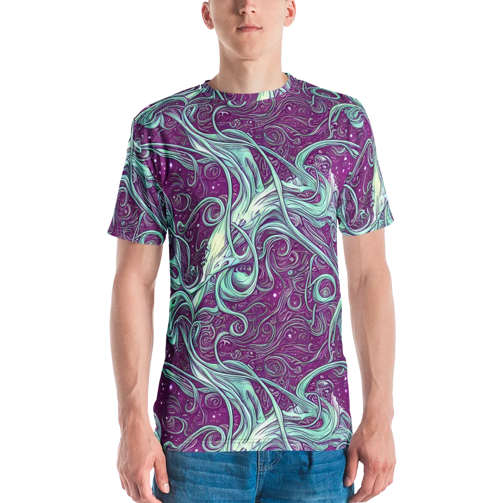 Temple Swirls on Men's Crew Neck T-Shirt — Front