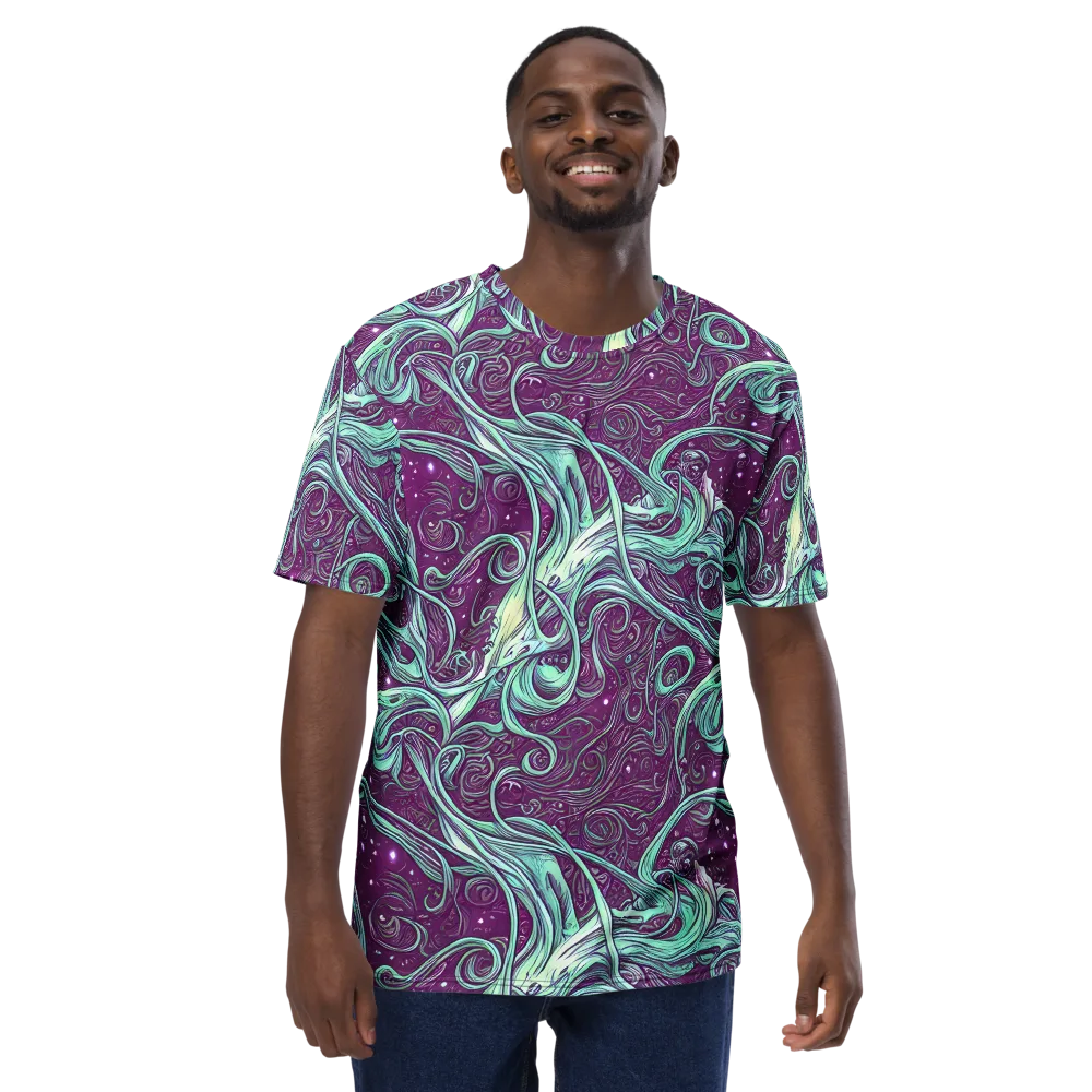 Temple Swirls on Men's Crew Neck T-Shirt — Front