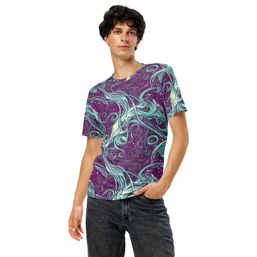 Temple Swirls on Men's Crew Neck T-Shirt — Front