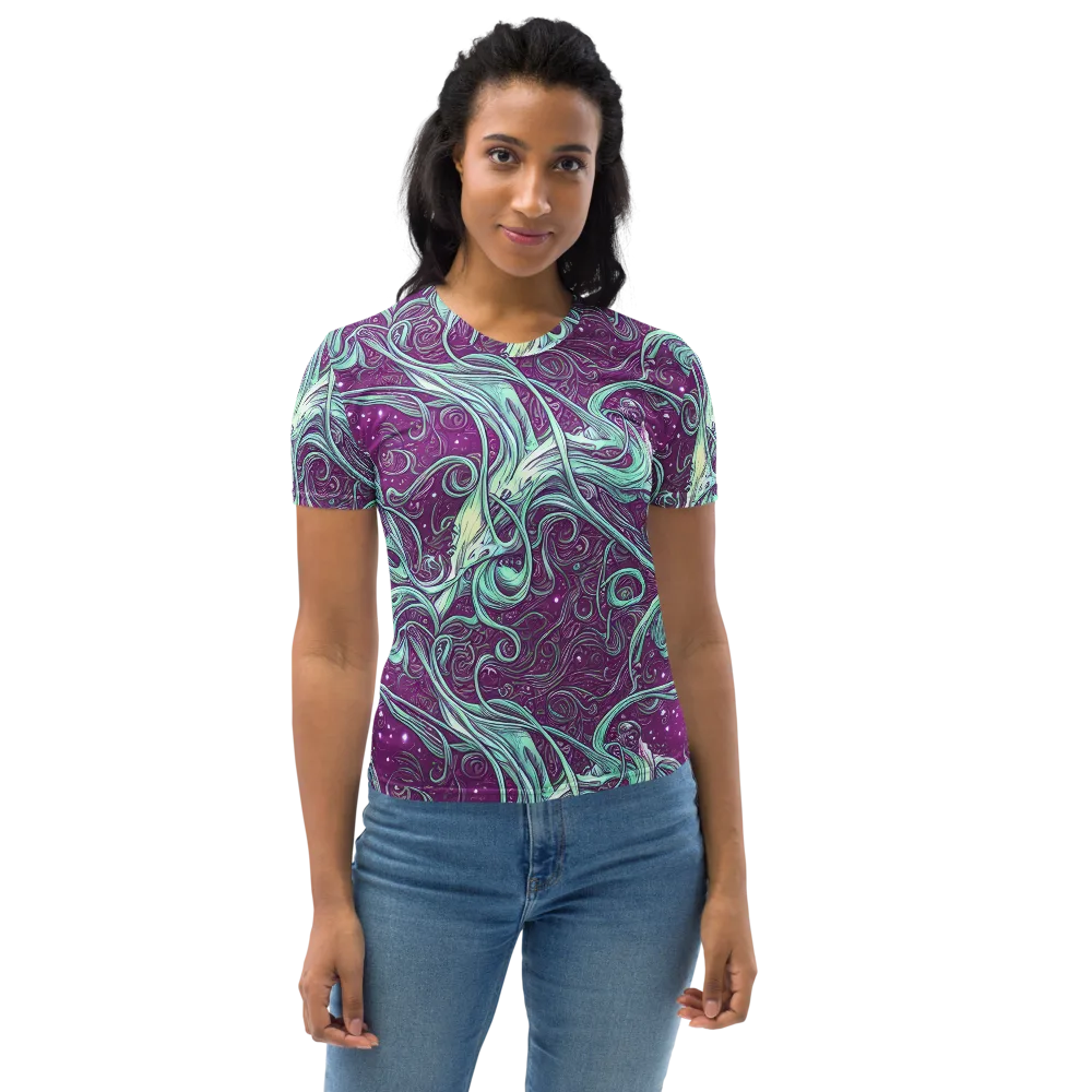 Temple Swirls on Women's Crew Neck T-Shirt — Front