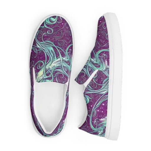 Temple Swirls on a Men's Slip-On Canvas Shoes