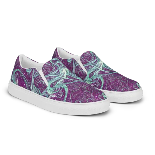 Temple Swirls on a Women's Slip-On Canvas Shoes