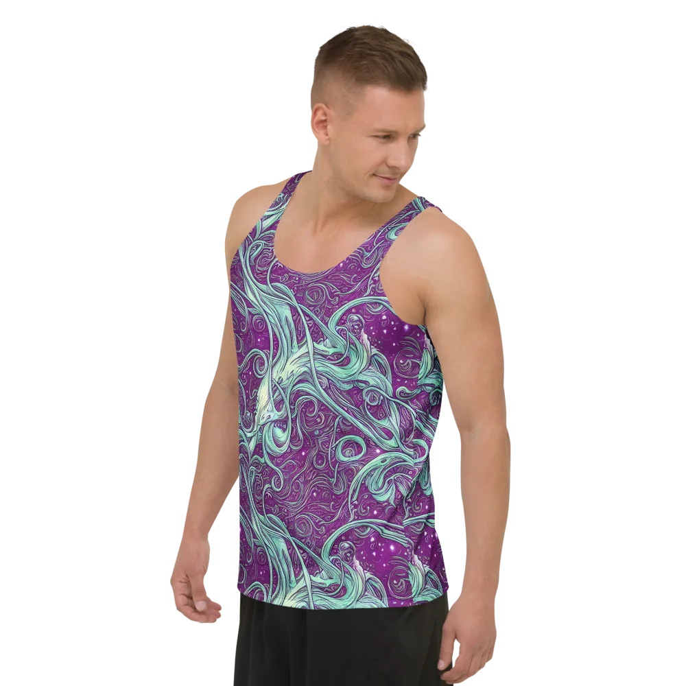 Temple Swirls on Men's Tank Top — Left Front
