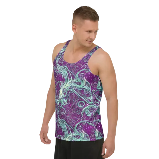 Temple Swirls on a Men's Tank Top