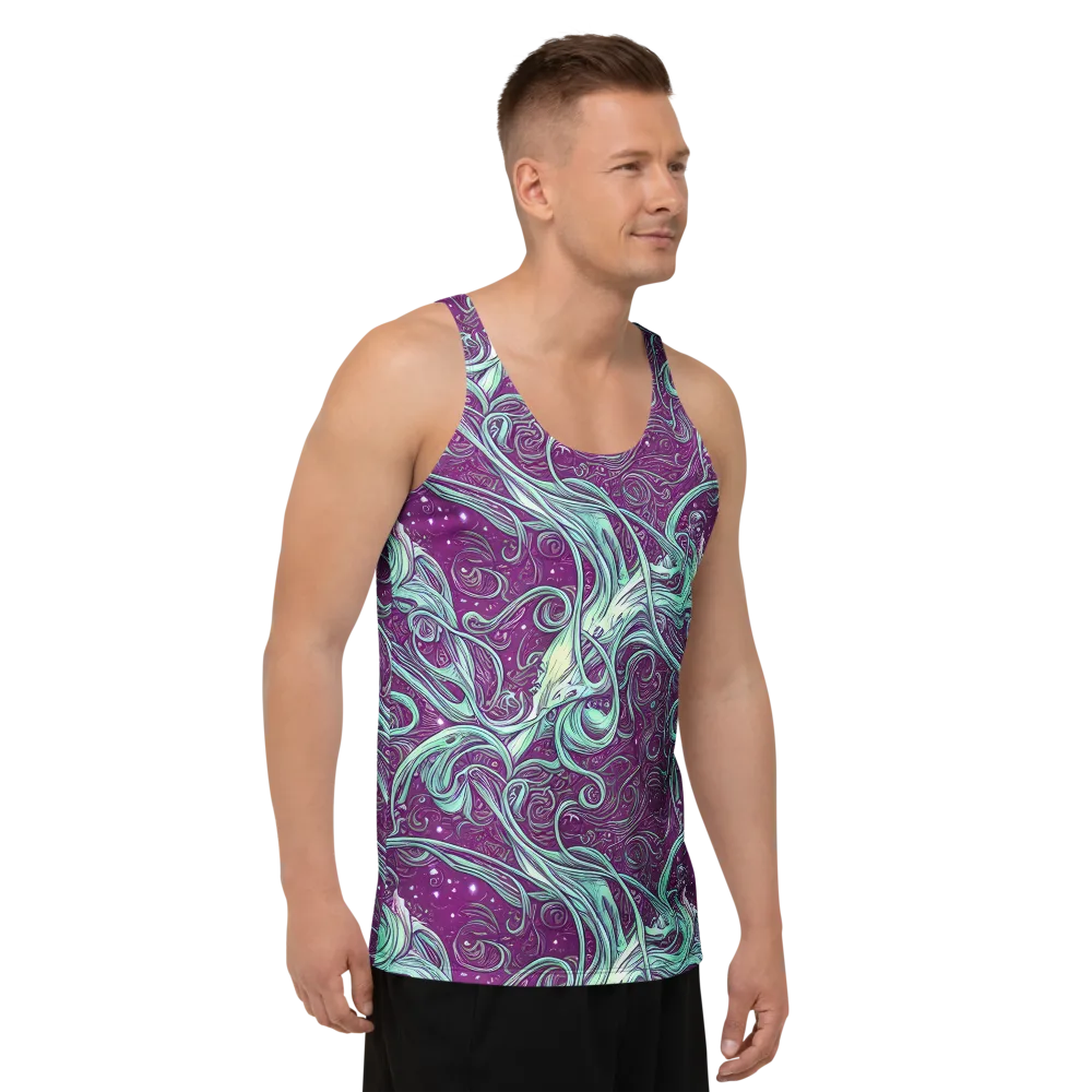 Temple Swirls on Men's Tank Top — Right Front