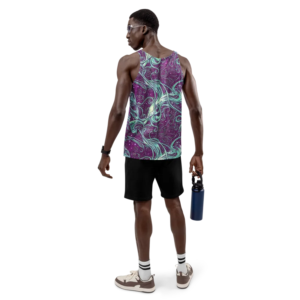 Temple Swirls on Men's Tank Top — Back