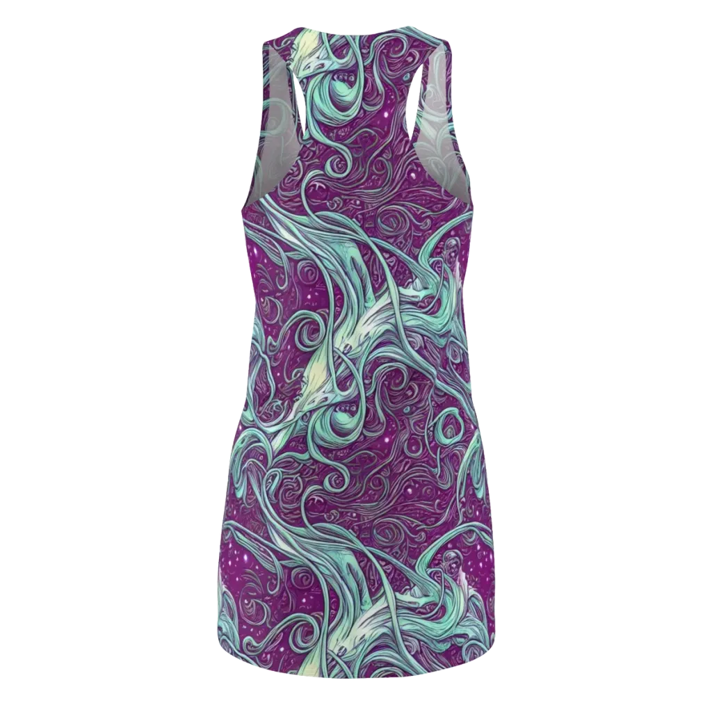 Temple Swirls on Racerback Dress — Back