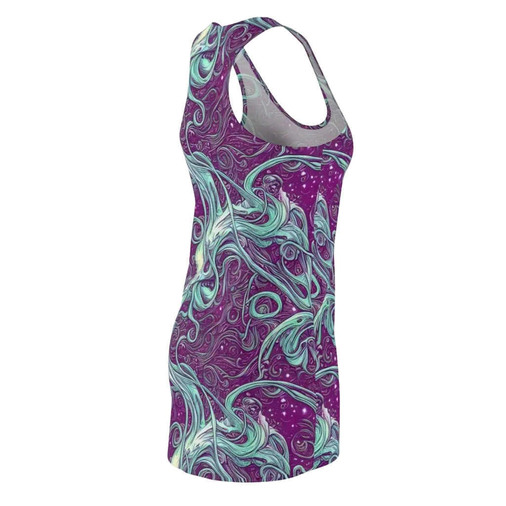 Temple Swirls on Racerback Dress — Back Side