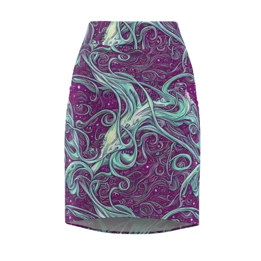 Temple Swirls on a Pencil Skirt